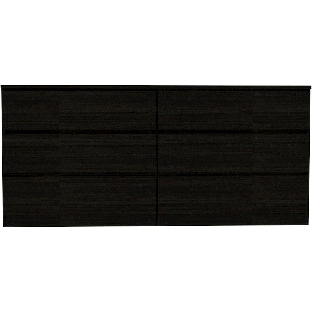 Asteria 6 Drawer Double Dresser Black MDF. Picture 2