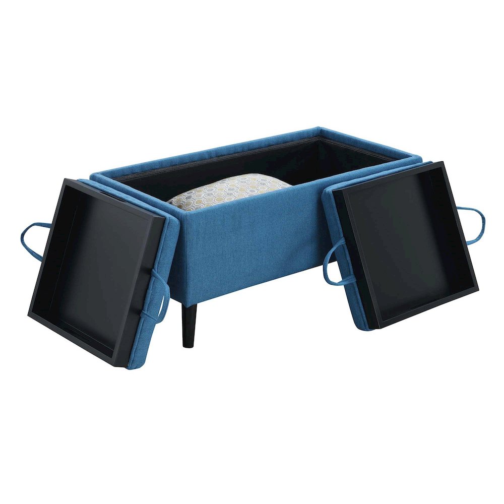 Designs4Comfort Magnolia Storage Ottoman with Trays. Picture 2