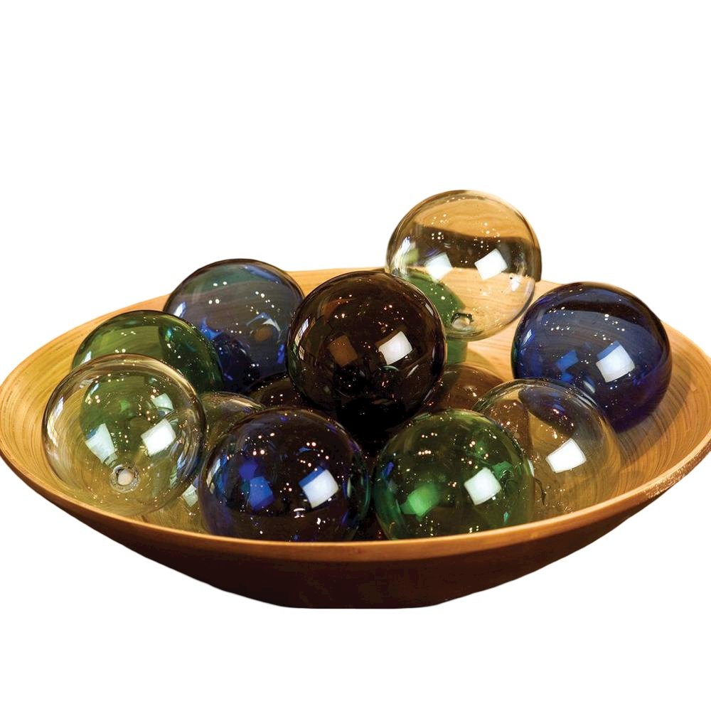 Recycled Glass Ball-Blue. Picture 1