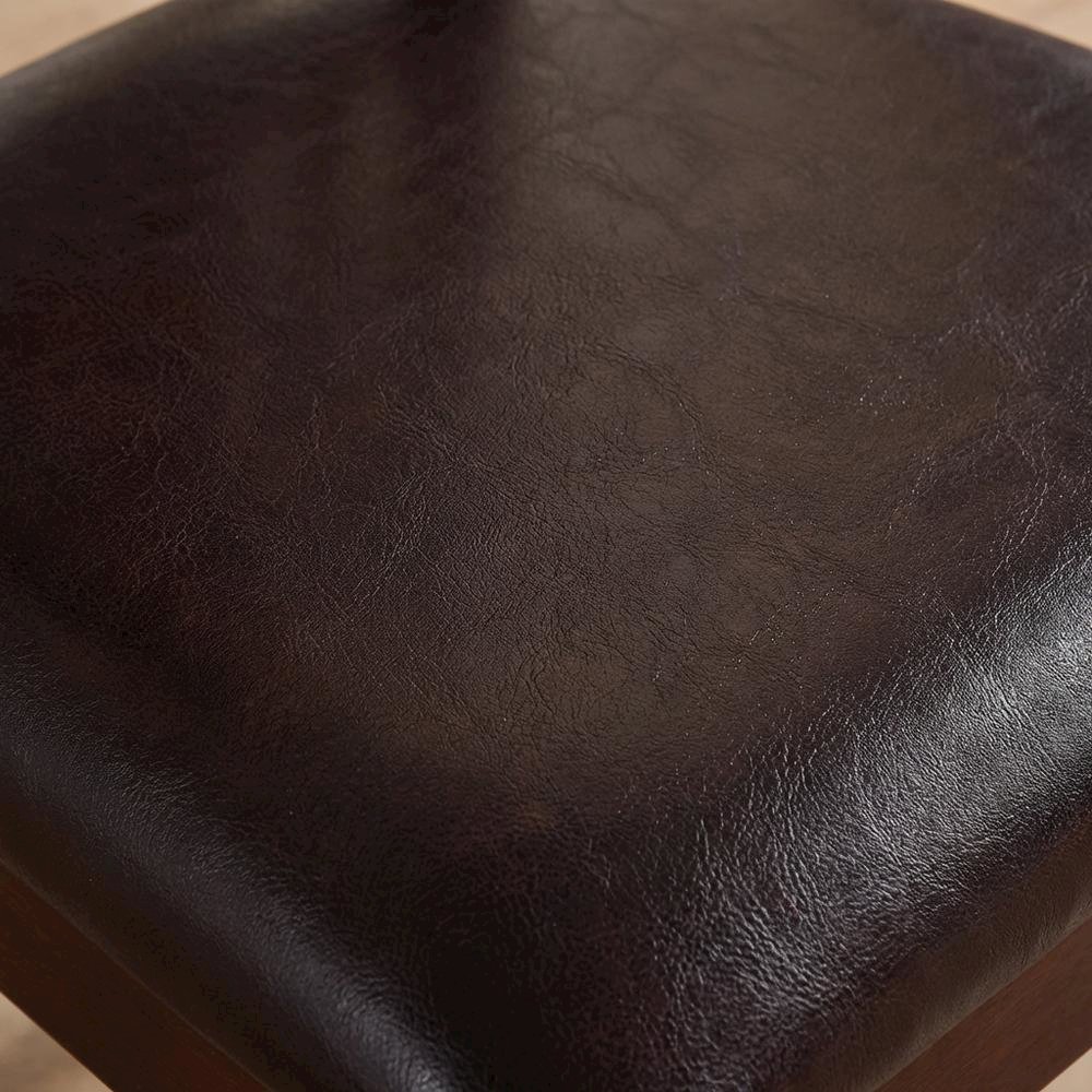Dudley  Dining  Chair  with  Faux  Leather  upholstered  Seat  in  Mahogany  Finish,  Set  of  2. Picture 10