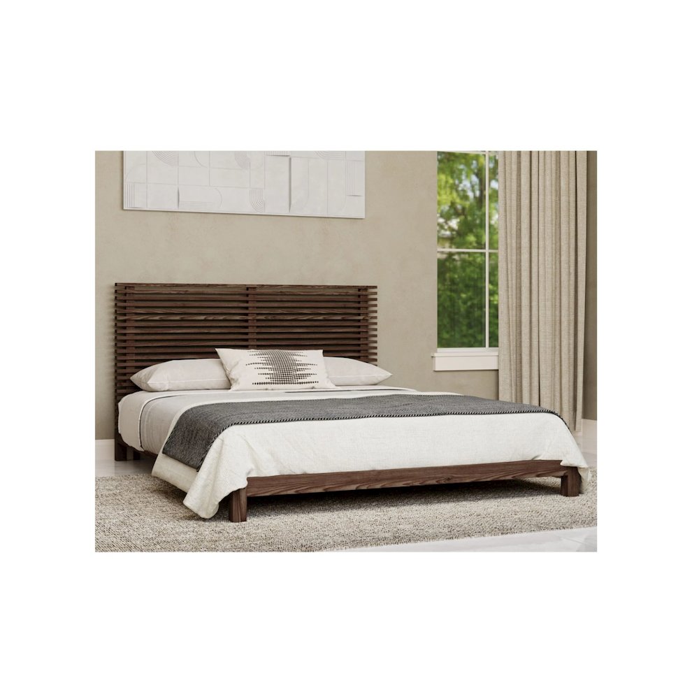 Tanner Solid Ash Panel Bed in Roux. Picture 5