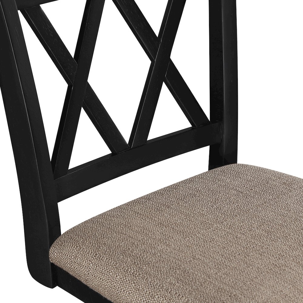 24in Brookline Swivel Barstool Pure Black. Picture 6