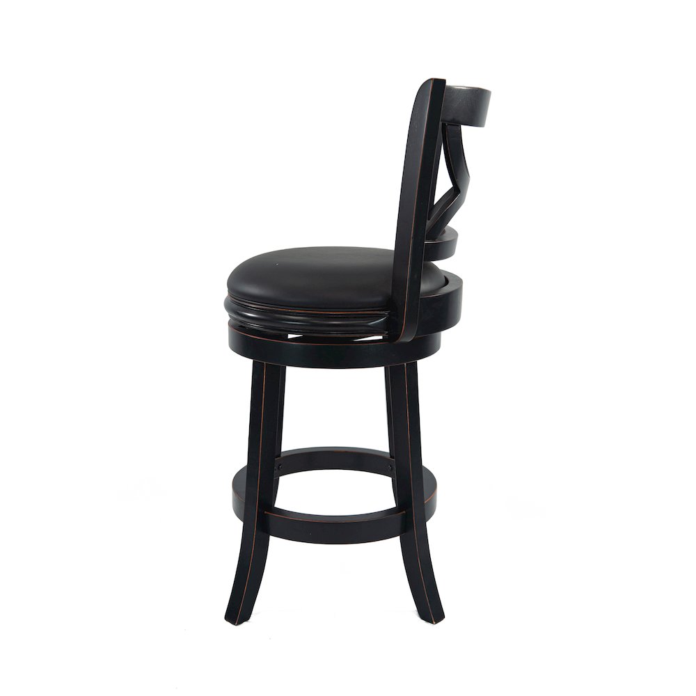 Florence Swivel Counter Stool - Black Sandthru Finish. Picture 5