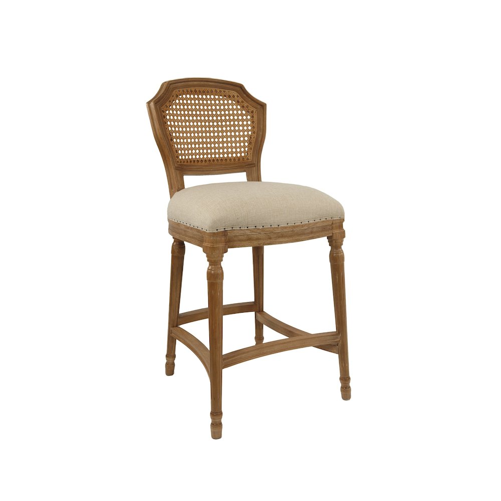 Wilbrandt Hight Back Wood Bar Stool [Weathered Brush Nature]. Picture 1