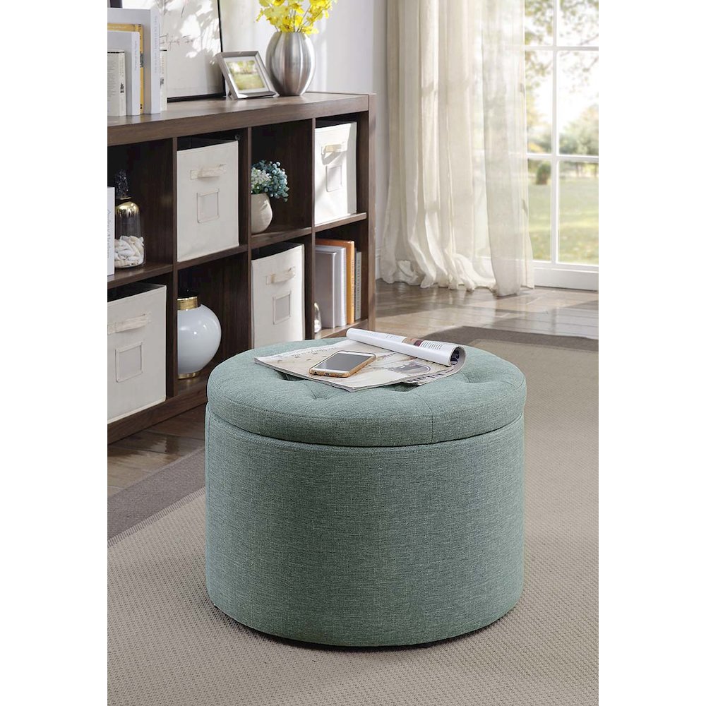 Designs4Comfort Round Shoe Ottoman. Picture 4