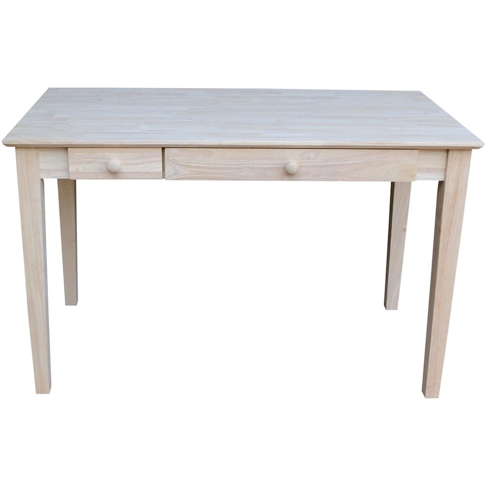 Computer Desk With Flip Down Drawer, Unfinished. Picture 1