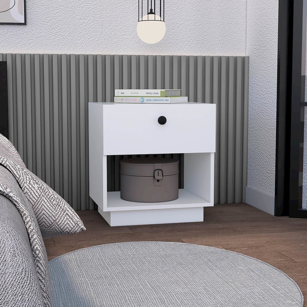 Paris Nightstand White MDF. Picture 3