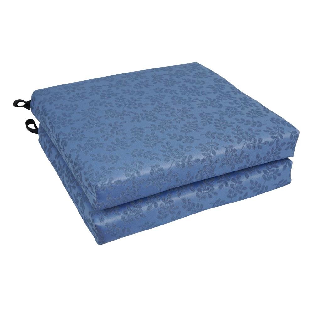 20-inch by 19-inch Patterned Outdoor Chair Cushions (Set of 2)  93454-2CH-OD-037. Picture 1