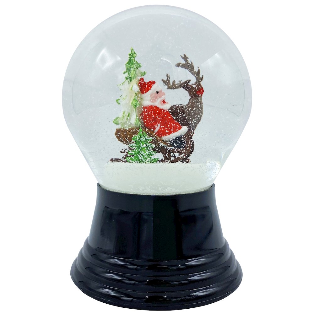 Snowglobe - Medium Santa And Christmas Sleigh. Picture 1