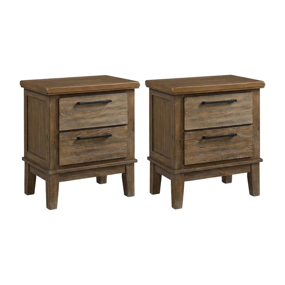 Cagney Wood Nightstand in Vintage (Set of 2). Picture 1