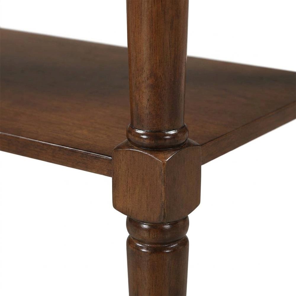 Entryway Hall Table, Espresso, 3 Drawers, 2 Shelves. Picture 6