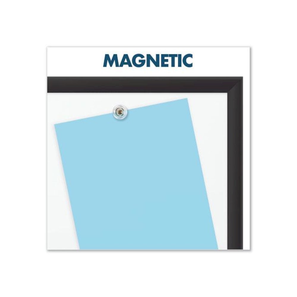 Classic Series Porcelain Magnetic Dry Erase Board, 96" x 48", White Surface, Black Aluminum Frame. Picture 8