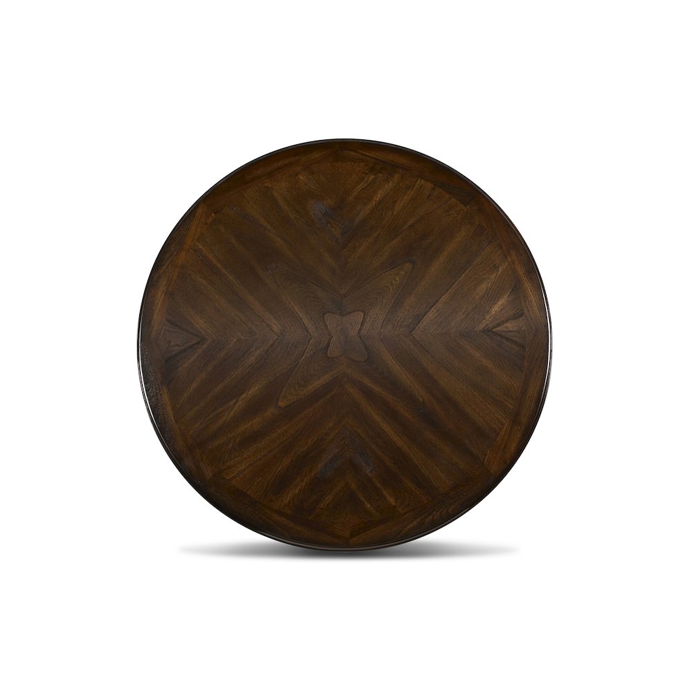 Gia 5-Piece 47" Wood Round Dining Set, Brown. Picture 4