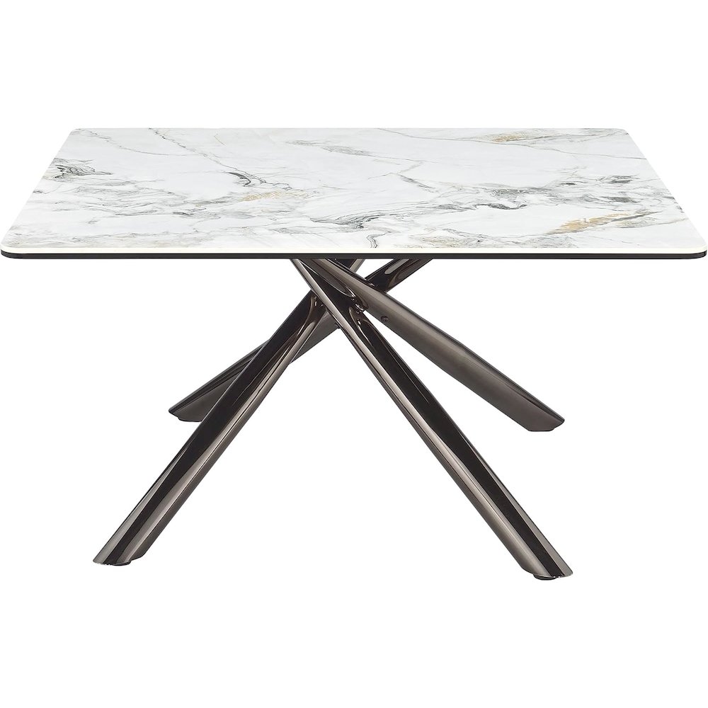 Carvell Square Sintered Stone Top Coffee Table Mirage White. Picture 2