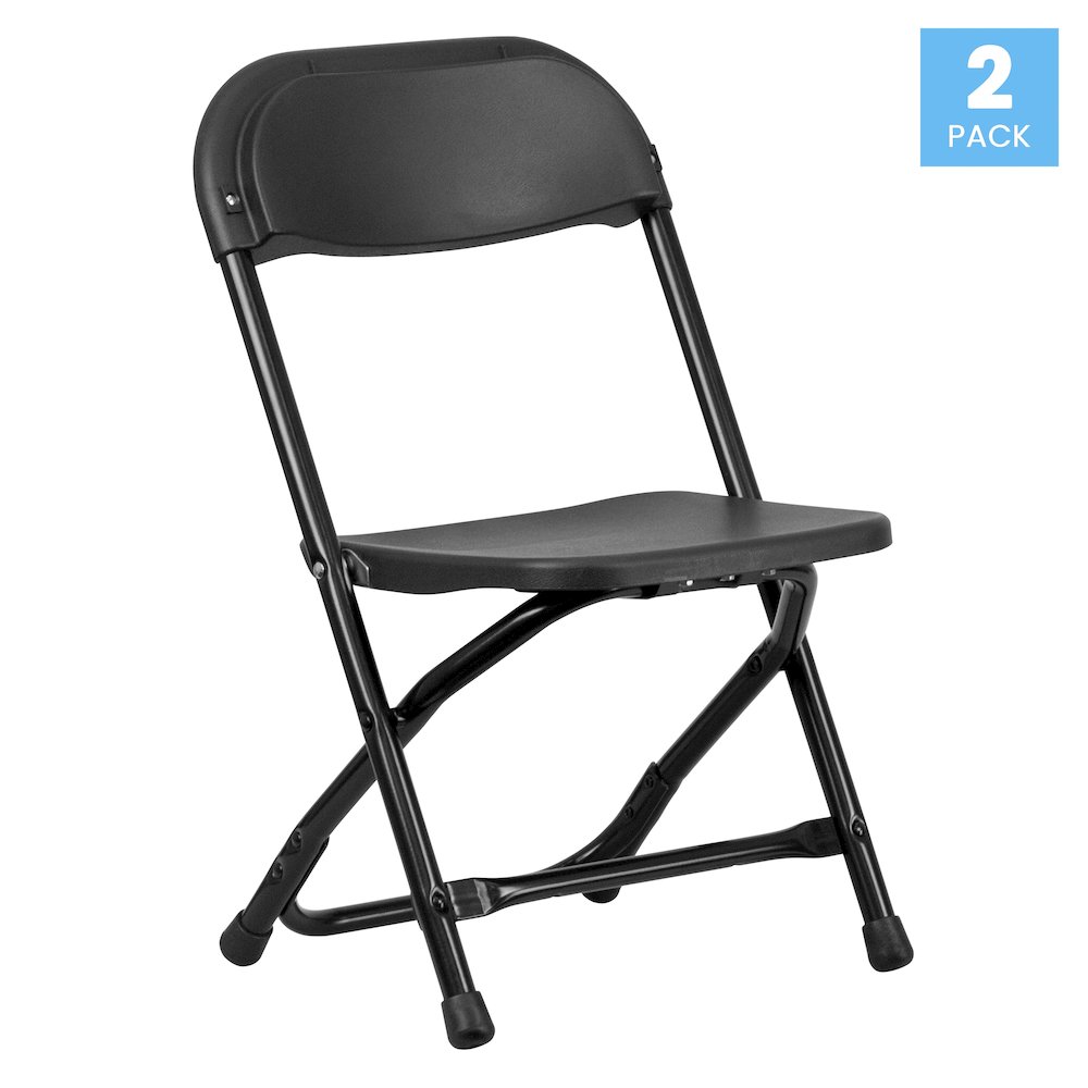 2 Pk. Kids Black Plastic Folding Chair. Picture 3