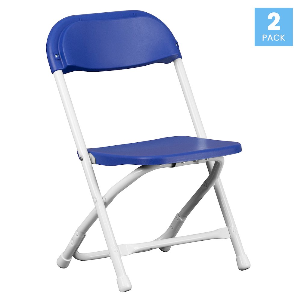 2 Pk. Kids Blue Plastic Folding Chair. Picture 3