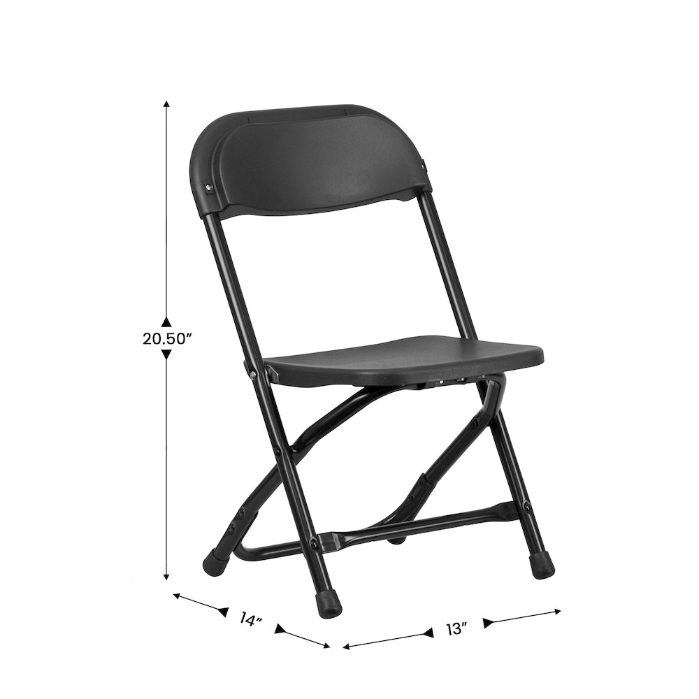 2 Pk. Kids Black Plastic Folding Chair. Picture 6