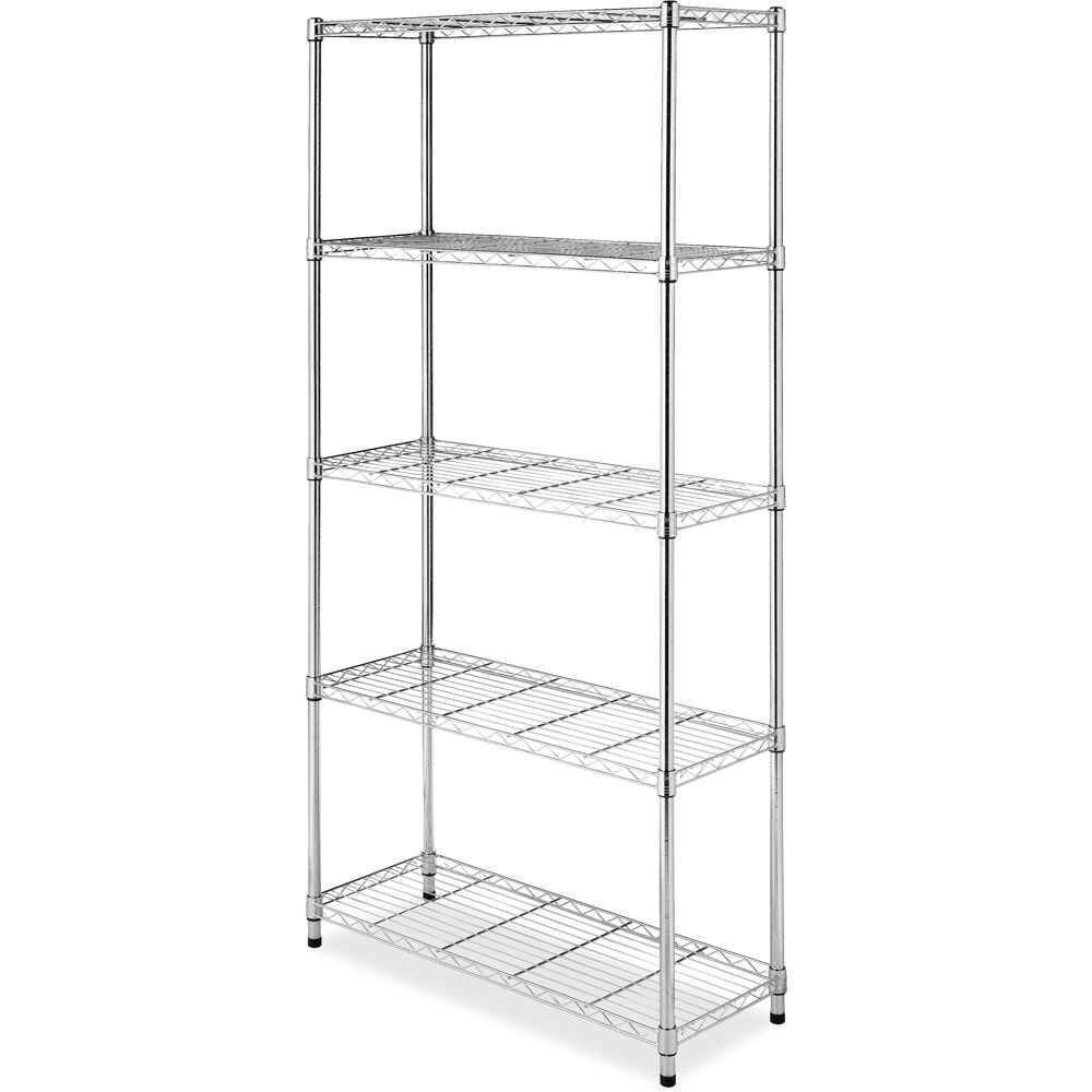 Supreme Large 5-Tier Shelving Chrome, 500 lbs Weight Capacity/Shelf. Picture 1