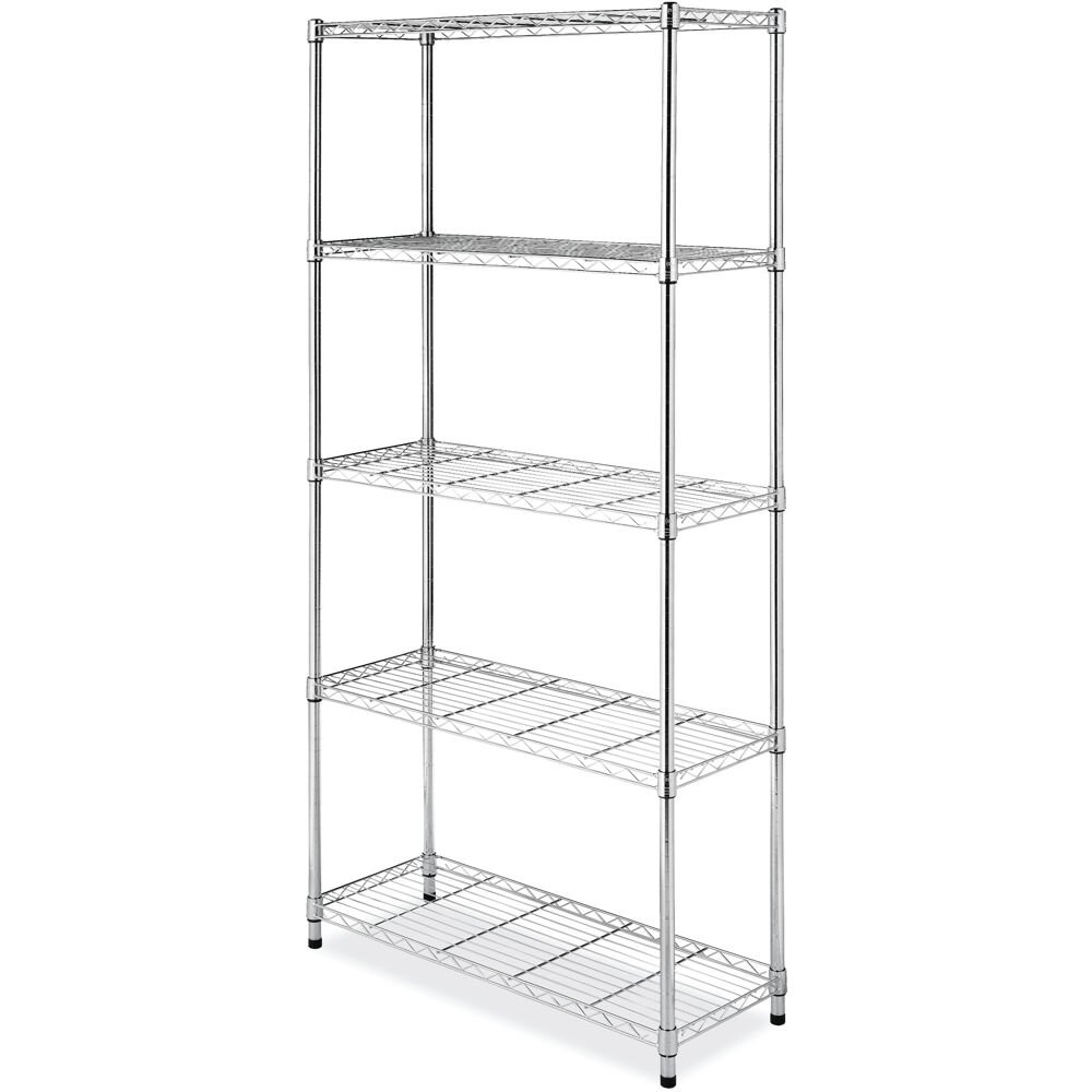 Supreme 5-Tier Shelving Chrome, 350 lbs Weight Capacity/Shelf. Picture 1