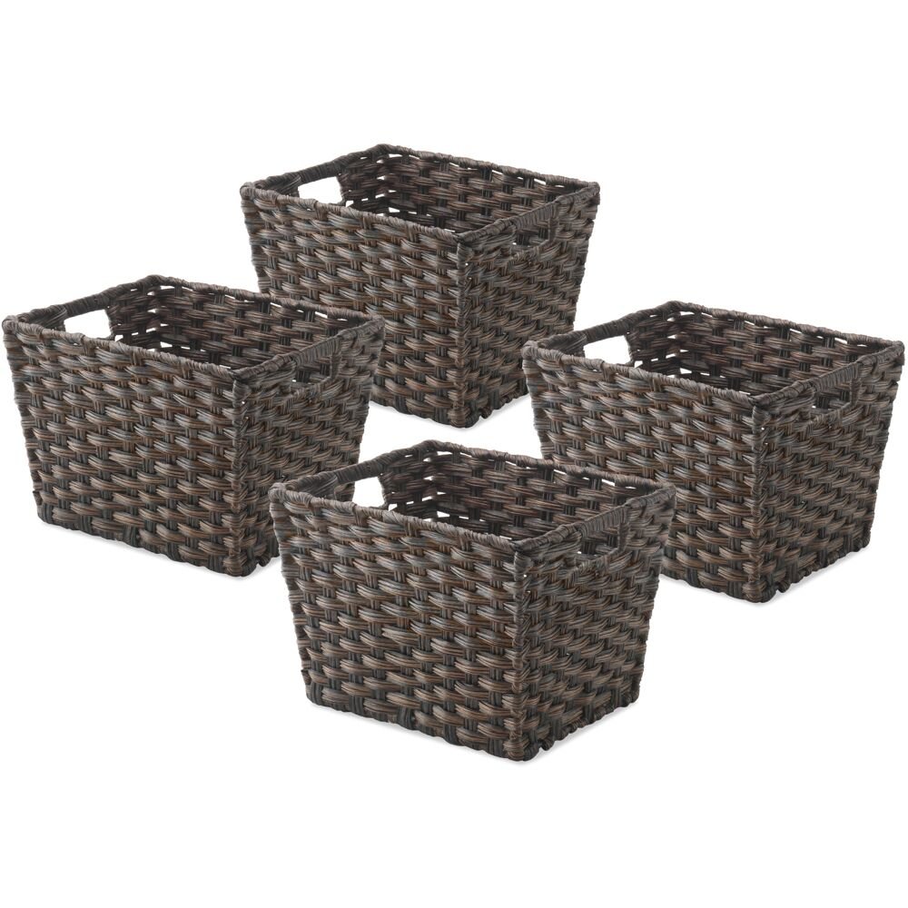 Split Rattique Small Tote- Set of 4. Picture 1