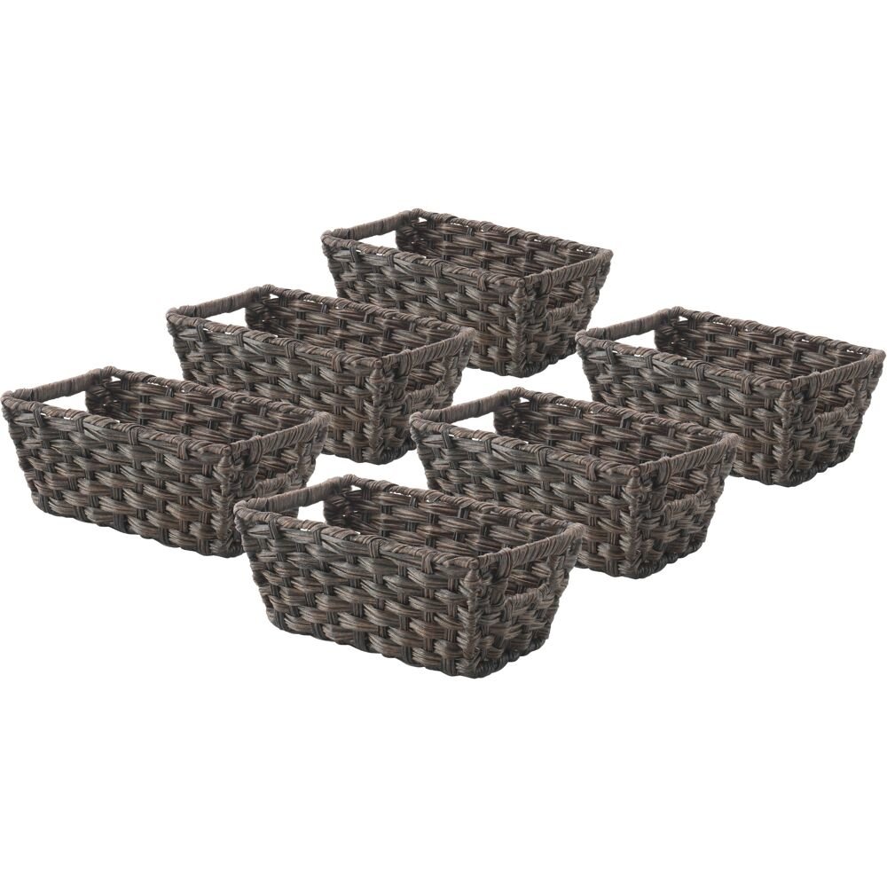 Split Rattique Small Shelf Tote- Set of 6. Picture 1