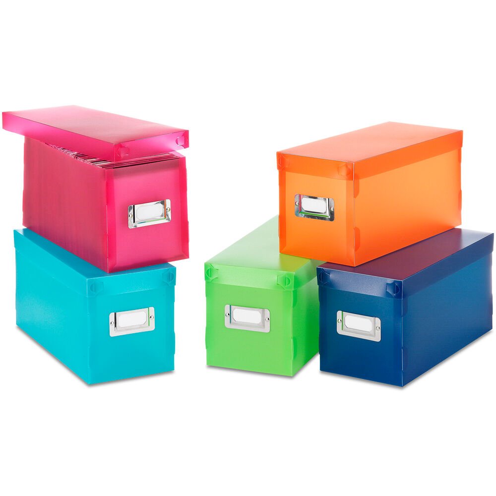 Plastic Storage Boxes 5 Pack. Picture 1