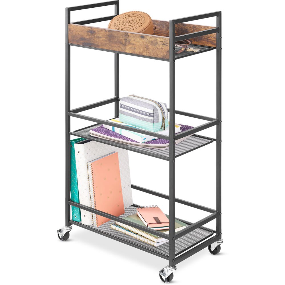 Modern Industrial 3 Tier Cart. Picture 1