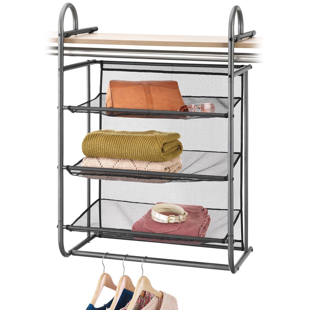 Hanging 3 Shelf Closet Organizer. Picture 1