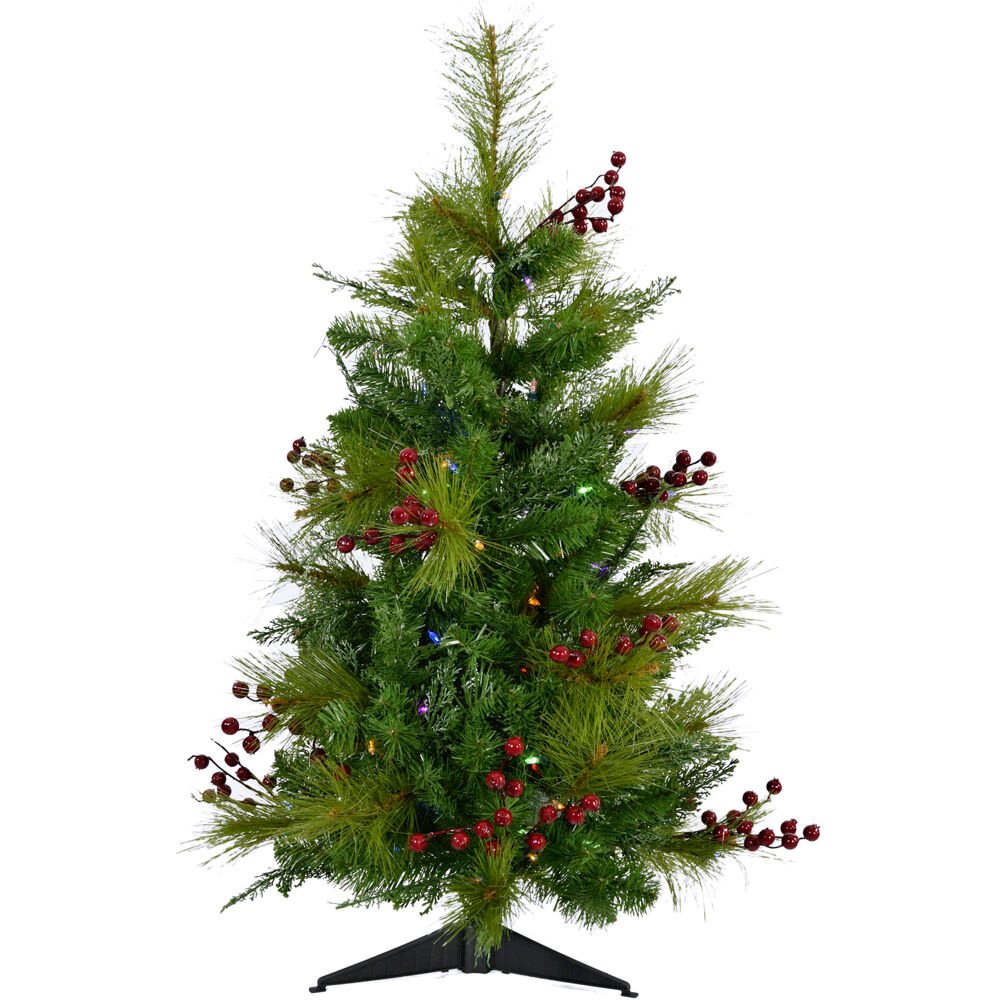 CT 4' Red Berry Mixed Pine Porch Tree. Picture 1