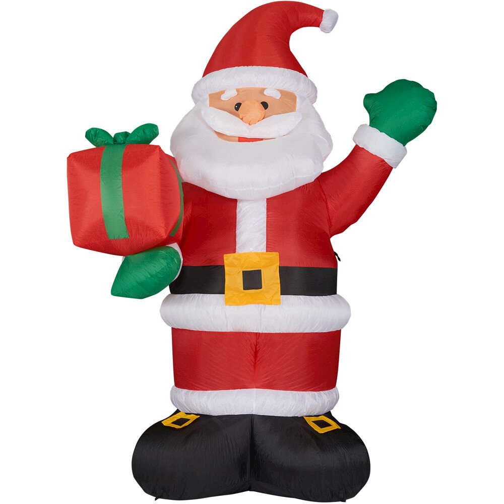10ft Inflatable Santa Holding Gift with Lights. Picture 1