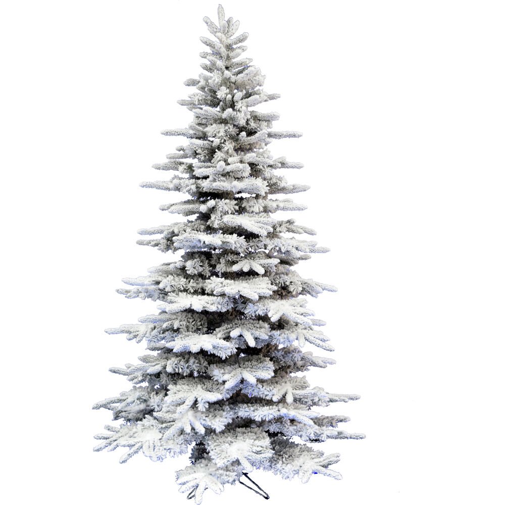 CT 6.5' White Pine, Snowy Tree, No Lights. Picture 1