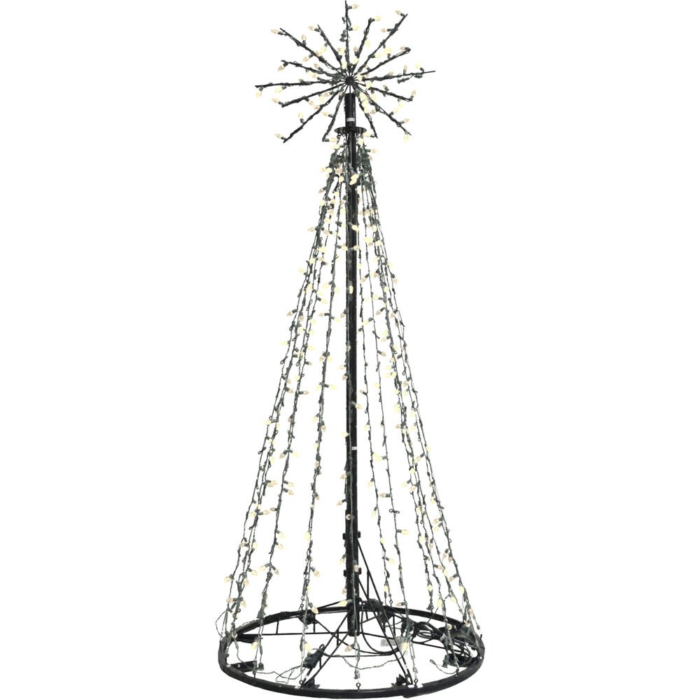 9-FT Light Tree with Starburst Topper, Warm White LED Lights. Picture 1