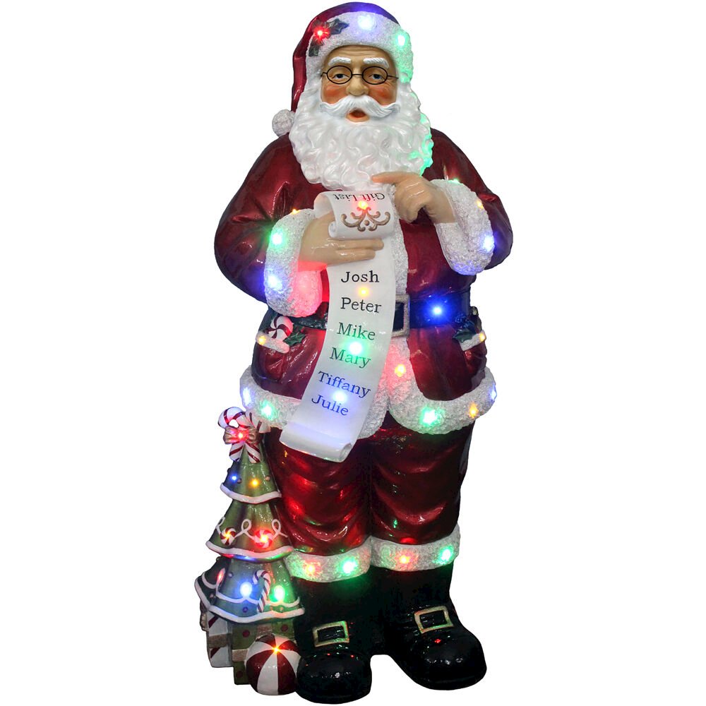 Fraser Hill Farm 52" H LED Santa, Gift Scroll. Picture 1