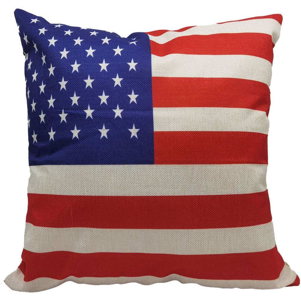 15.5x15.5in Americana Flag Pillow. Picture 1