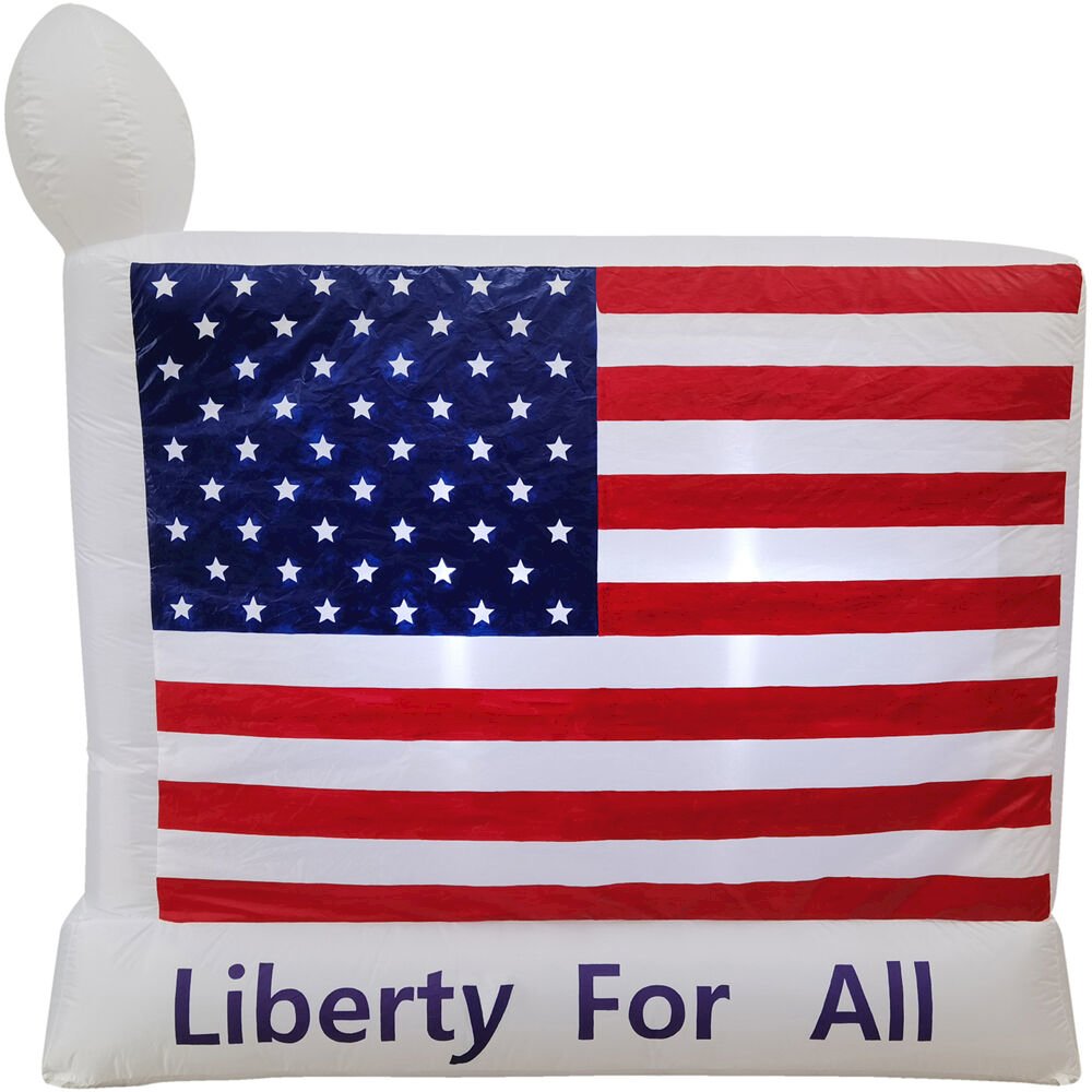 6FT Americana Flag "Liberty for All" Inflatable with Lights. Picture 1