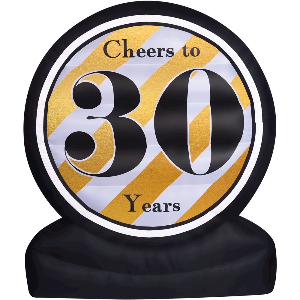 8ft Inflatable Cheers to 30 Years with Lights. Picture 1