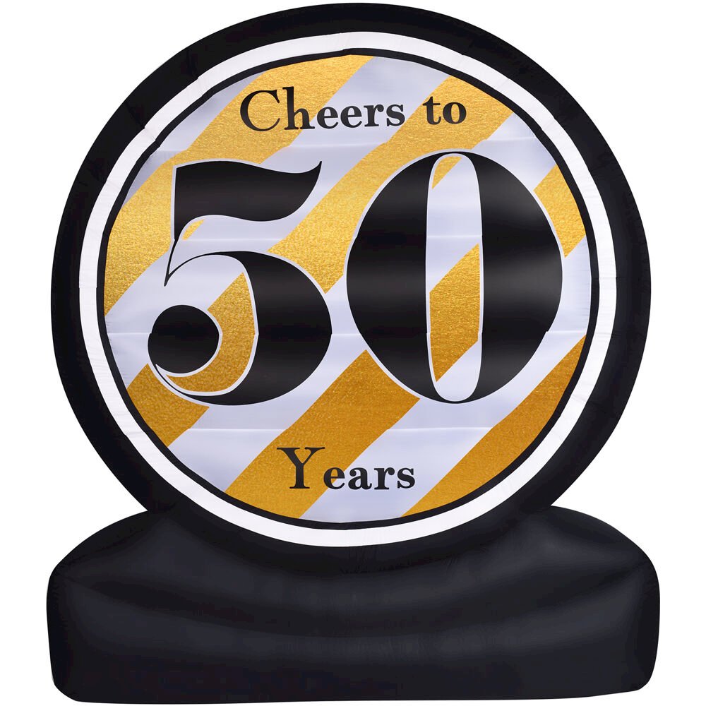 8ft Inflatable Cheers to 50 Years with Lights. Picture 1