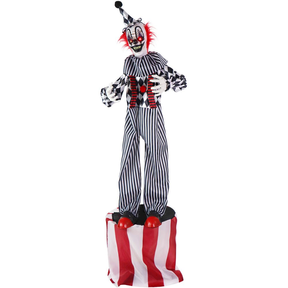 6FT B/W Animated Circus Clown on the Stage. Picture 1
