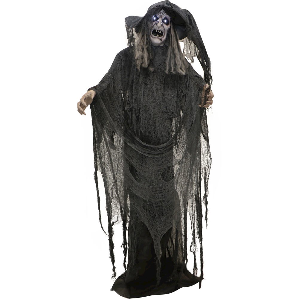 69" Animated Turning Standing Witch. Picture 1