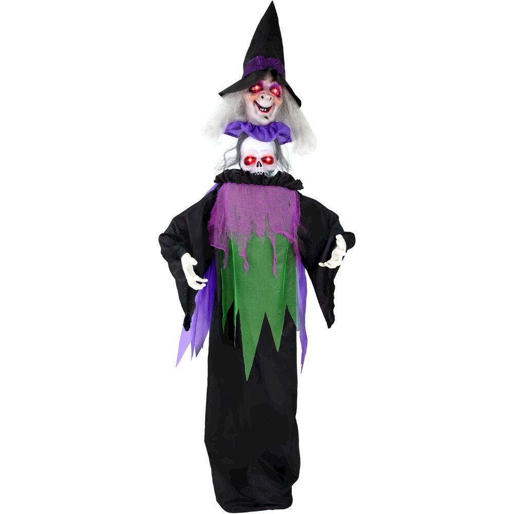 6FT Anim Pop Up Head Witch. Picture 1