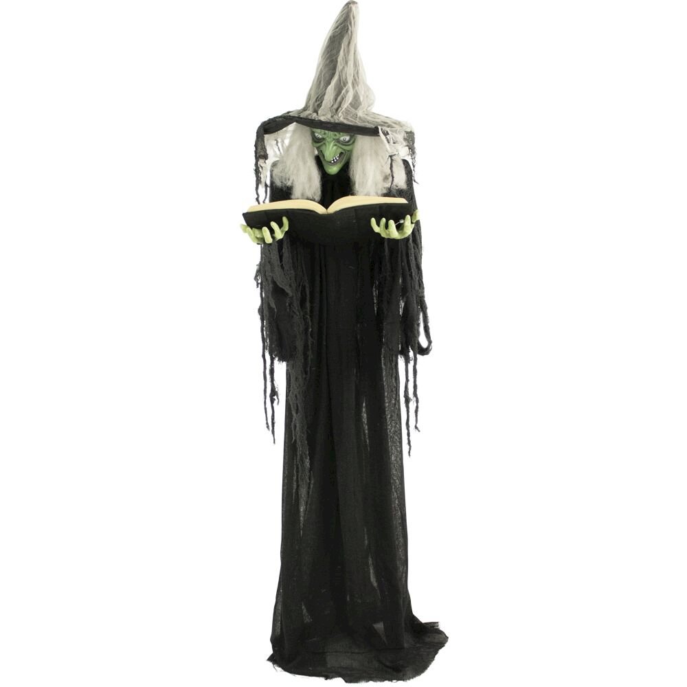 72" Standing Witch with Book, Lights Sound. Picture 1