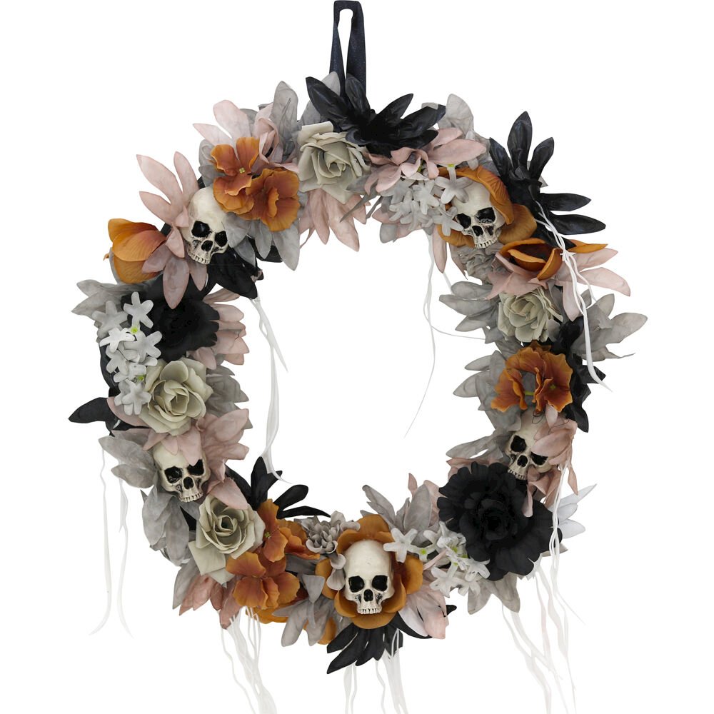 22" Skull Wreath. Picture 1