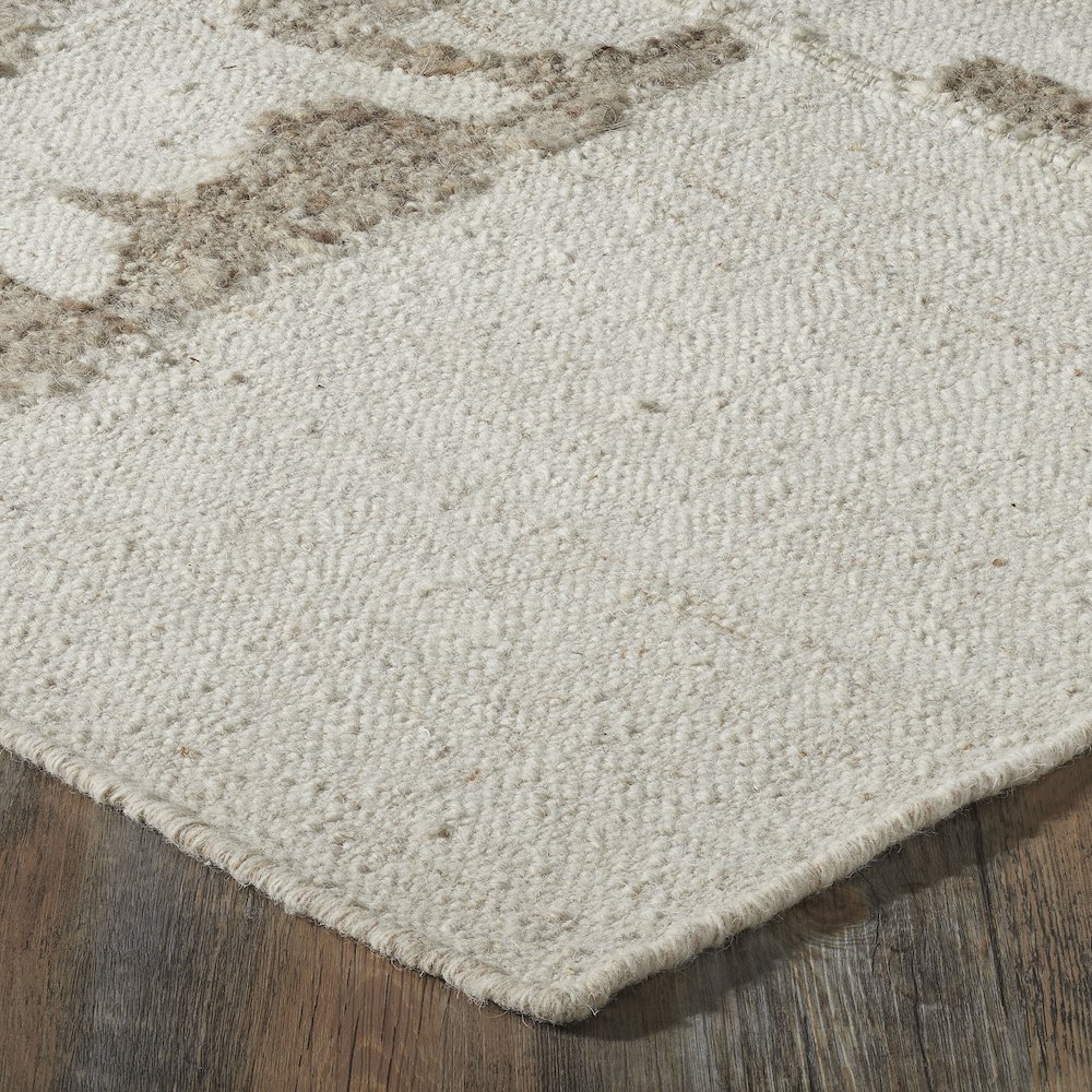 Grace 5'3" x 7'3" ft Handwoven Indoor Rug, Ivory/ Stone. Picture 3
