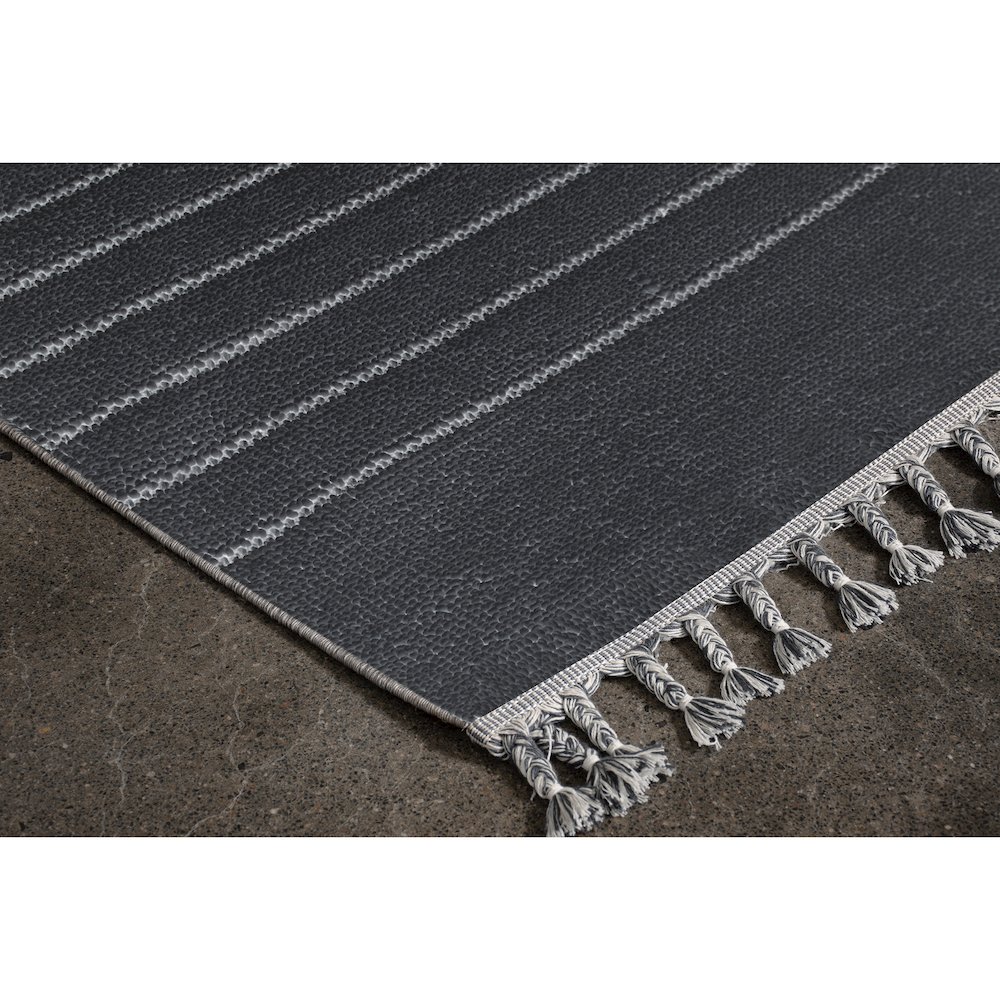 AMBROSE CHARCOAL/ GREY 3 x 10 Indoor Rug. Picture 4