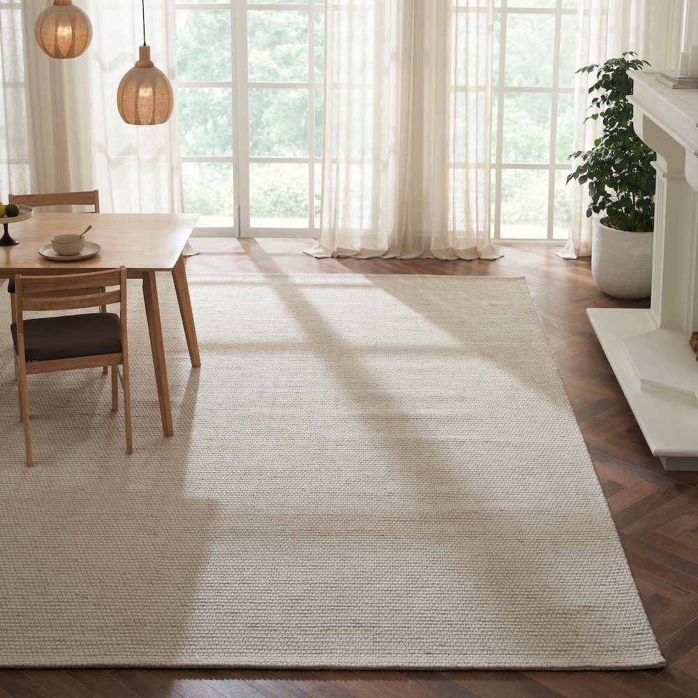 Bedford IV 5’3" X 7’3"  ft Handwoven Indoor Rug, Ivory. Picture 2