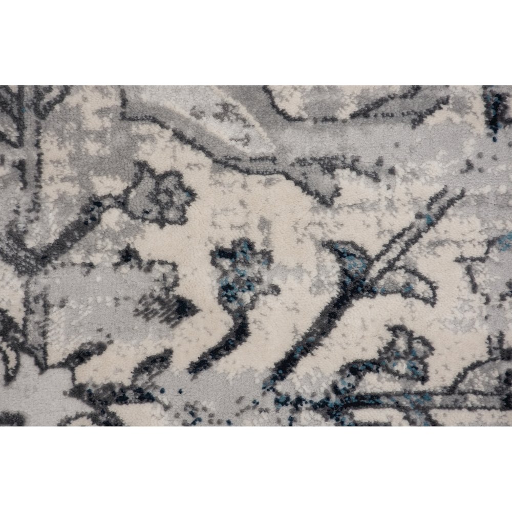 ARIELLA Grey & blue 3 x 10 Indoor Rug. Picture 3