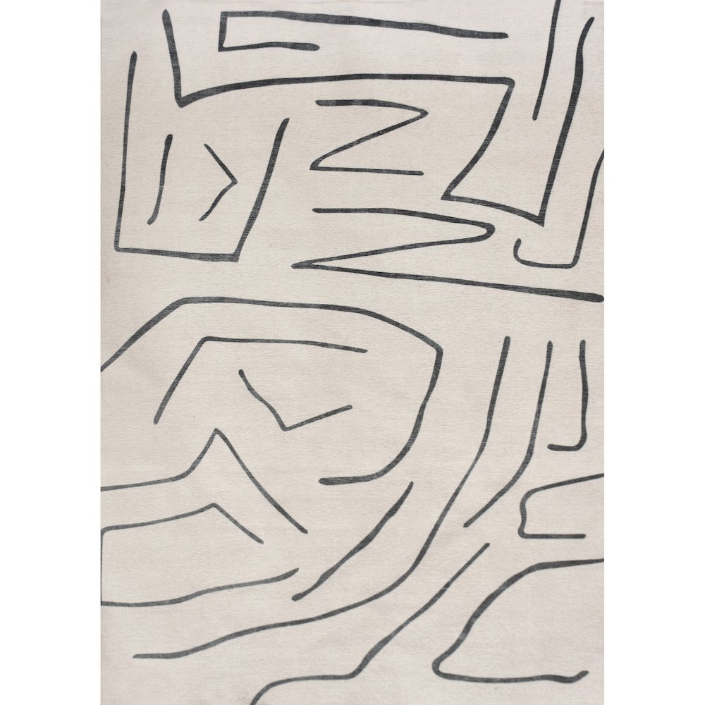 FALLON IVORY/ CHARCOAL 5 x 8 Indoor Rug. Picture 1