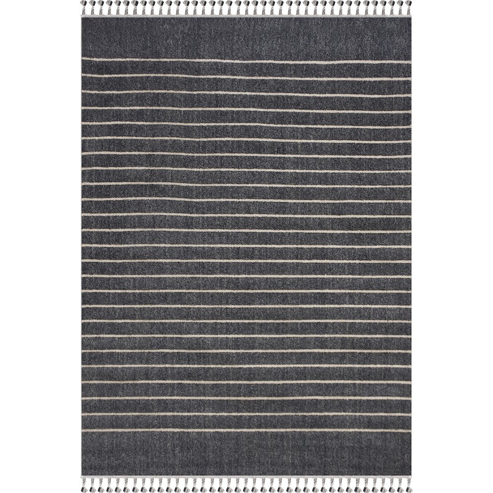 AMBROSE CHARCOAL/ GREY 3 x 10 Indoor Rug. Picture 1