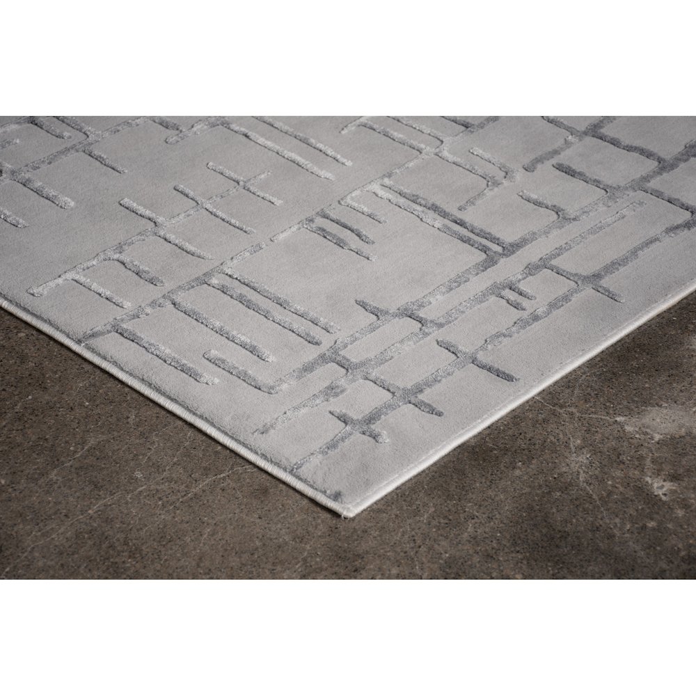 ARIELLA Grey/Blue 3 x 5 Indoor Rug. Picture 3