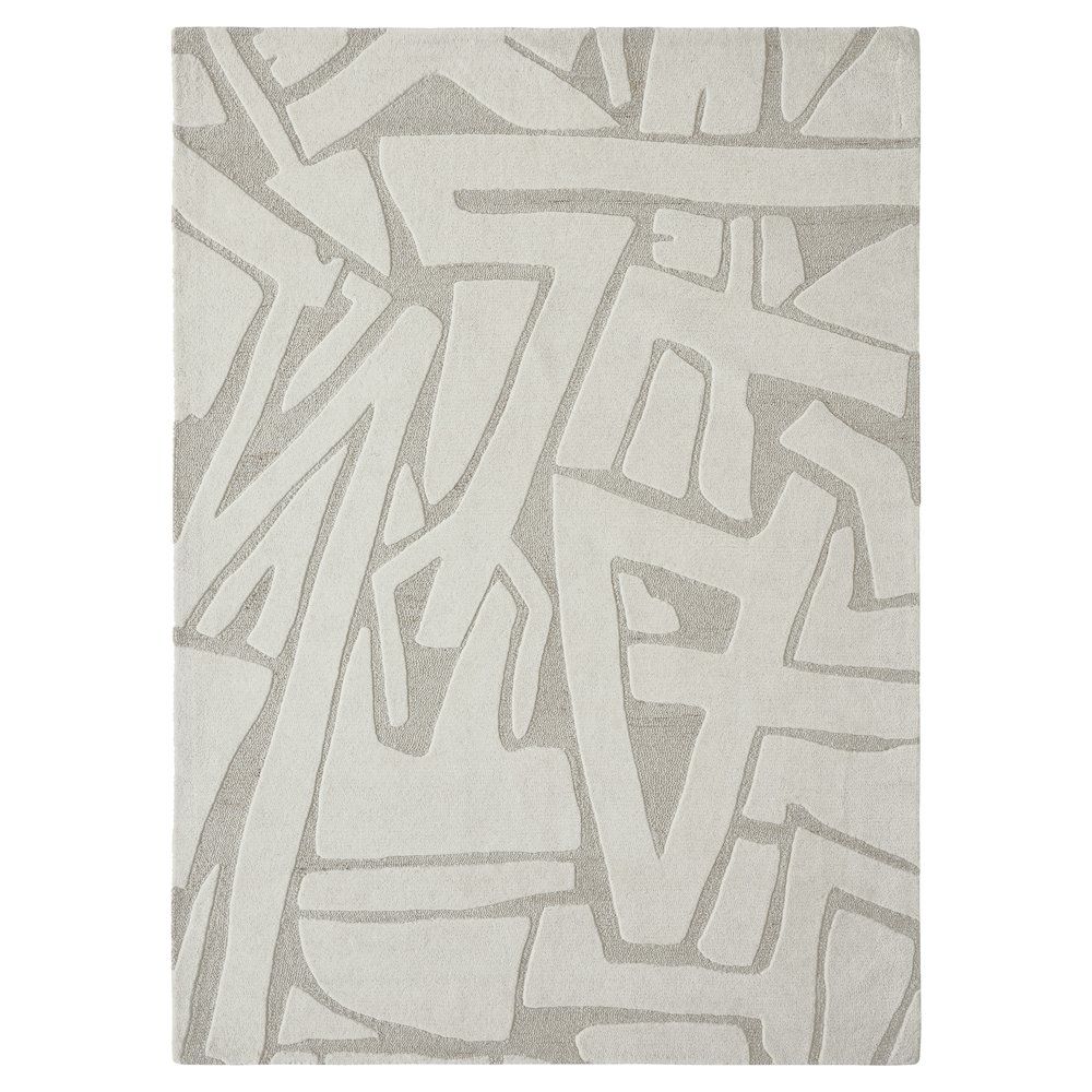 Cosmos 5'3" x 7'3" ft Handwoven Indoor Rug, Ivory/ Sand. Picture 1